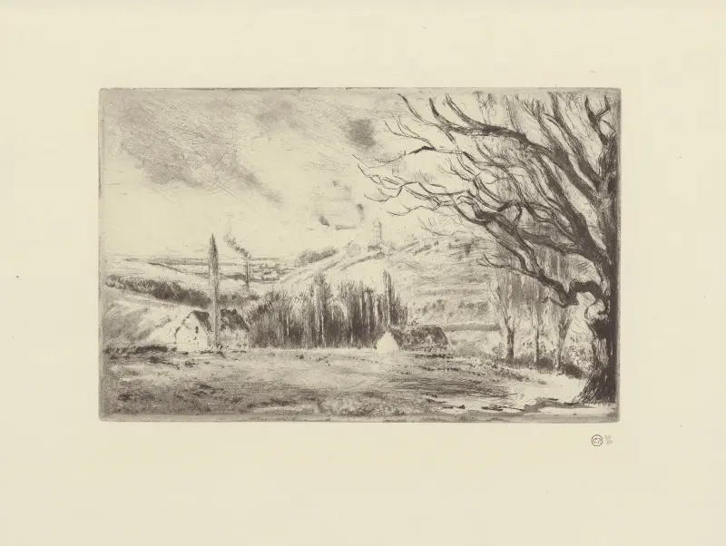 Utsikt över Pontoise – nr 1 av Camille Pissarro