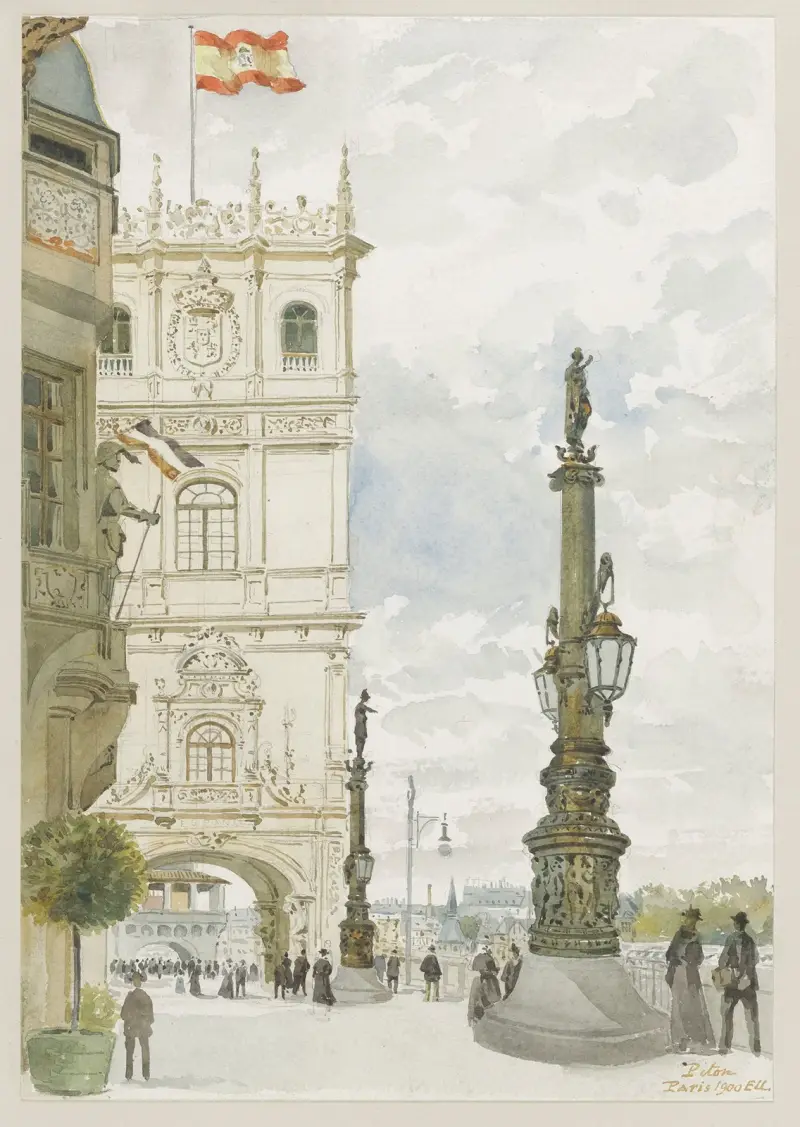 Deutscher und spanischer Pavillon von Camille Piton