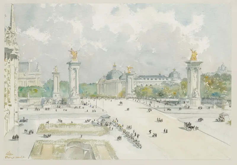 Pont Alexandre III. Palatsens perspektiv av Camille Piton