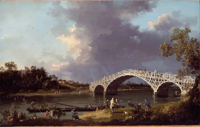 Utsikt över Walton Bridge av Canaletto