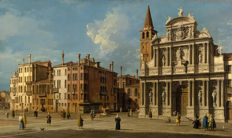 Campo Santa Maria Zobenigo, Venedig av Canaletto