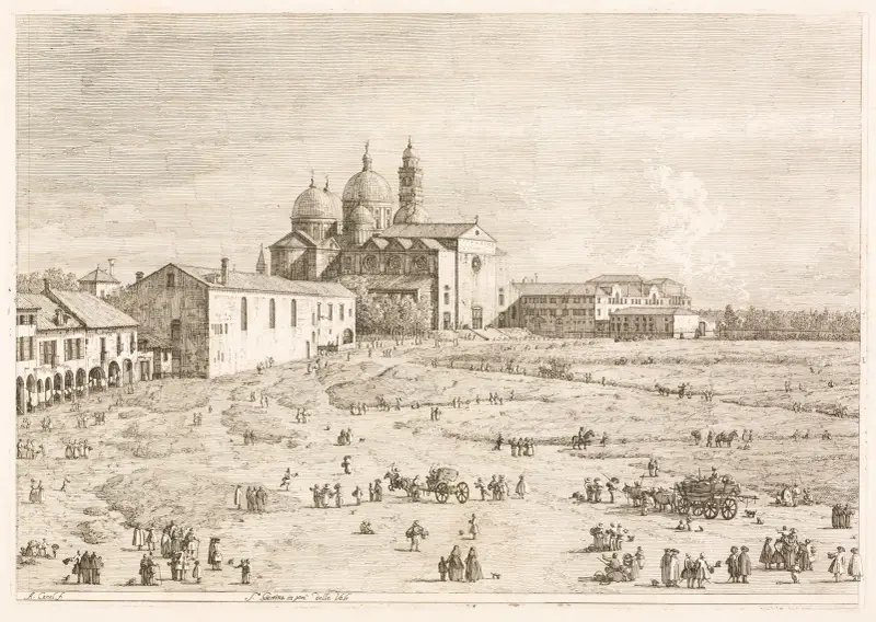Kyrkan Santa Giustina i Prà della Valle, Padua av Canaletto