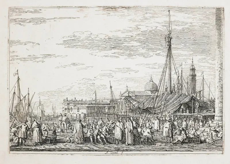 Markt am Kai von Canaletto
