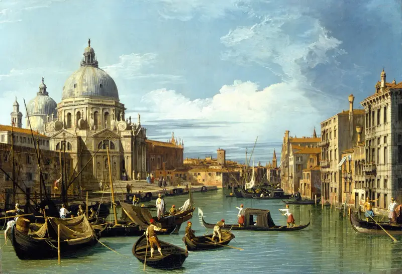 Ingången till Canal Grande, Venedig av Canaletto