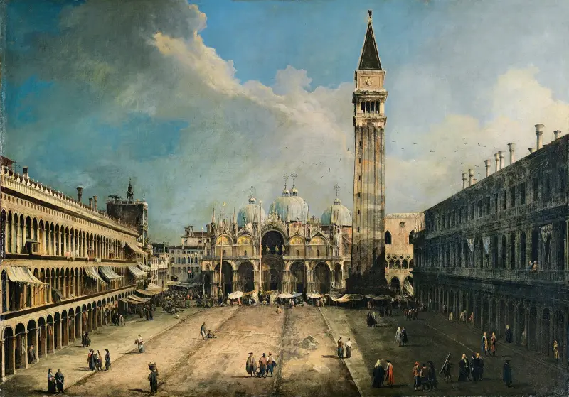 Der Markusplatz in Venedig, 1723 von Canaletto