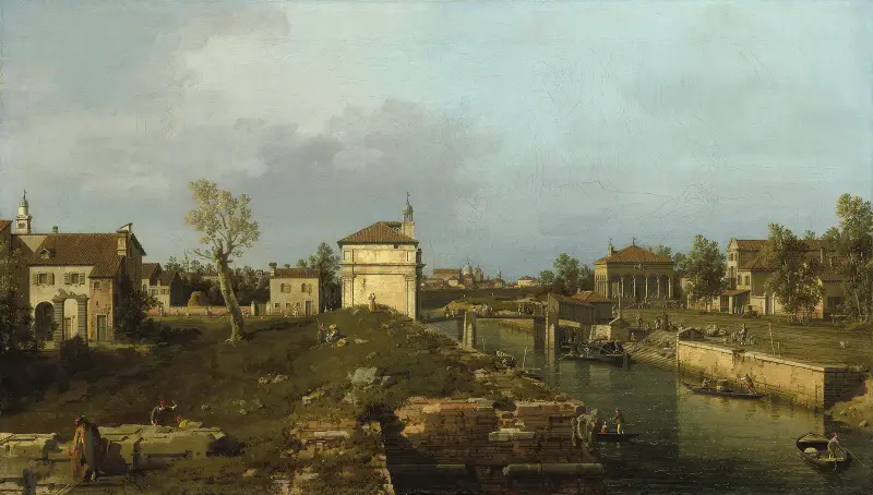 Porta Portello, Padua av Canaletto
