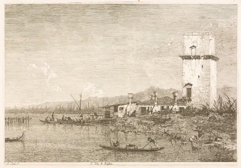 Tornet i Malghera av Canaletto