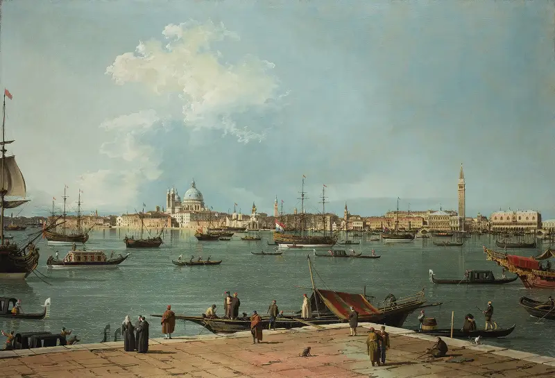 Venedig, Bacino di San Marco från San Giorgio Maggiore av Canaletto