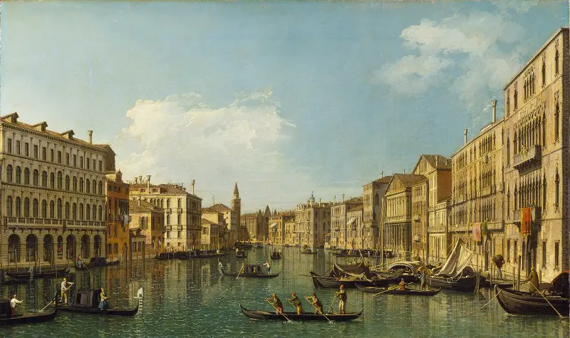 Venedig, Canal Grande vom Palazzo Foscari zur Carità von Canaletto