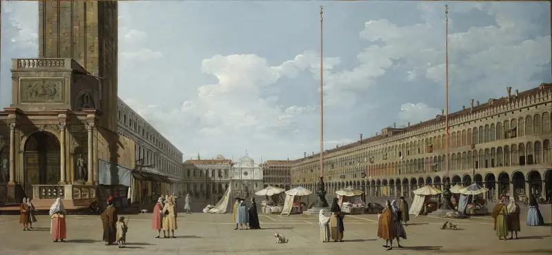 Venedig, Molo med Santa Maria della Salute av Canaletto