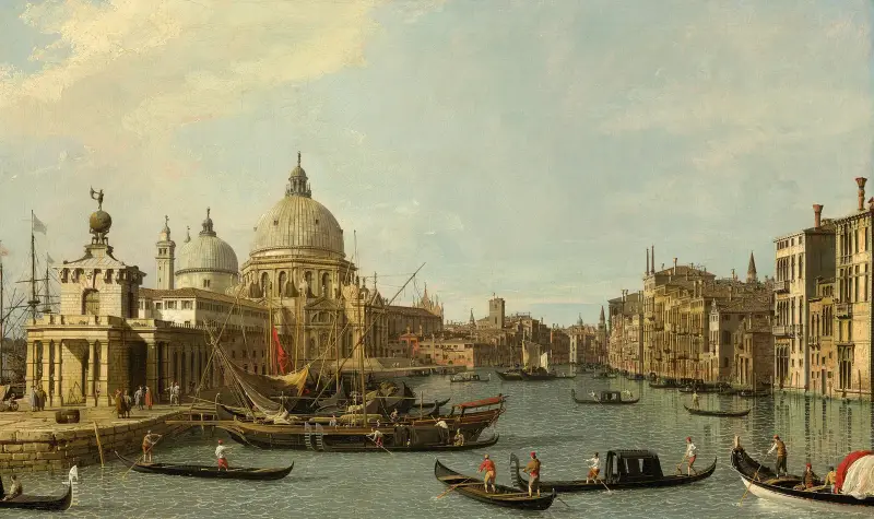 Venedig; die Mündung des Canal Grande von Osten von Canaletto