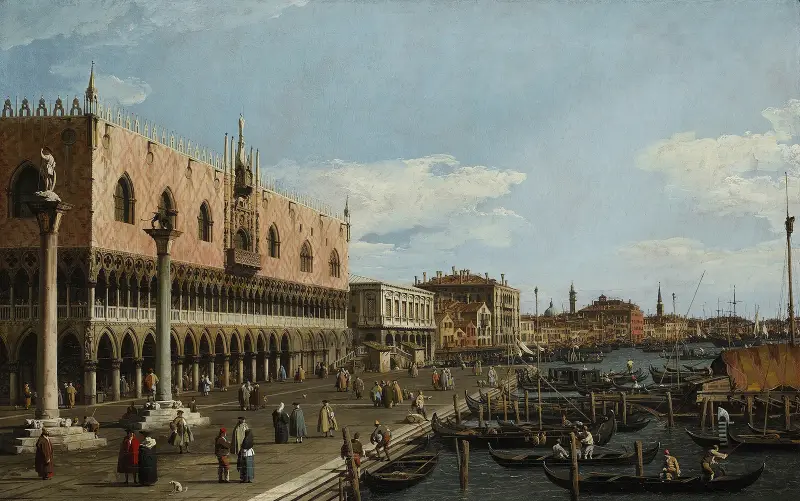 Venedig, Riva degli Schiavoni av Canaletto