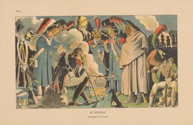 I bivacken. Fälttåget i Frankrike. 1814 av Caran d'Ache