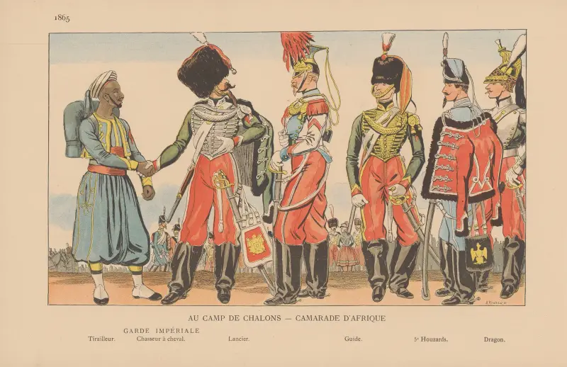 I lägret i Châlons – Afrikansk kamrat. 1865 av Caran d'Ache