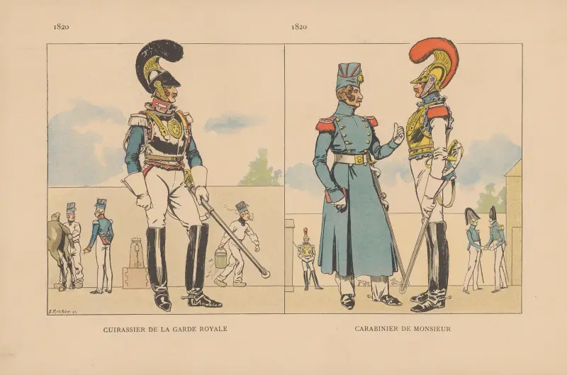 Kirysjer Gwardii Królewskiej, Karabinier Monsieur. 1820, Caran d'Ache