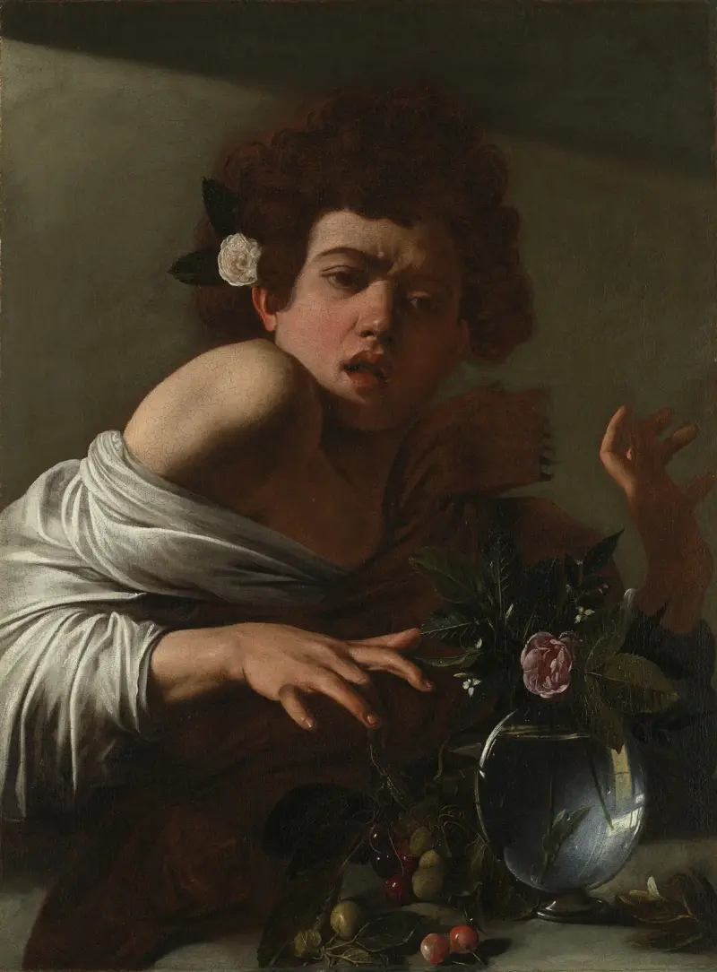Junge von einer Eidechse gebissen von Caravaggio