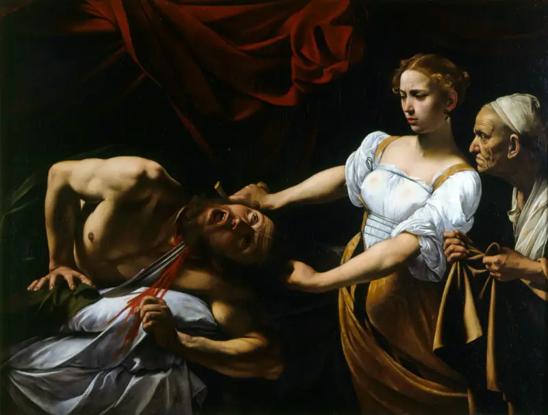 Judith beheading Holofernes, 1599 av Caravaggio