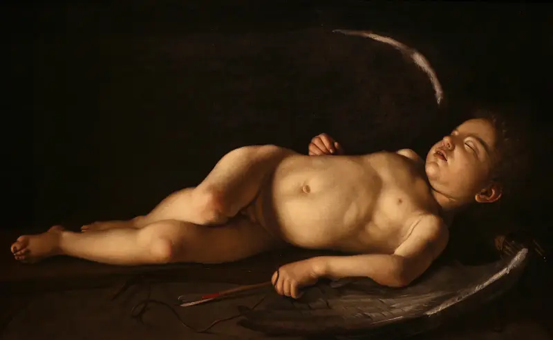 Spící Amor, Caravaggio