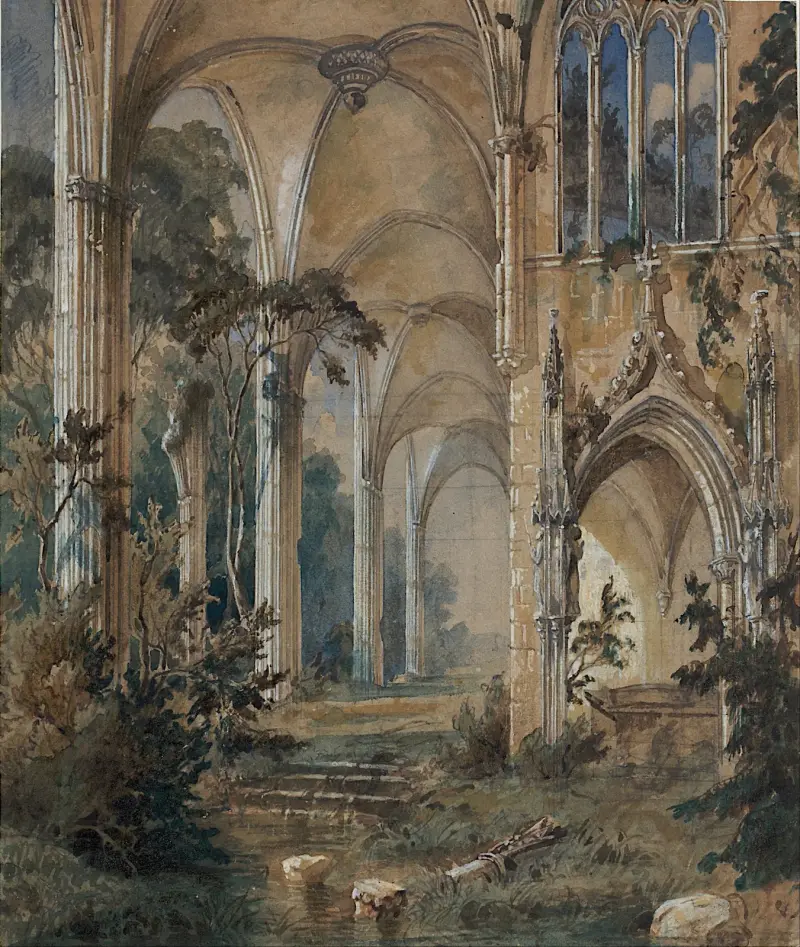 Gothic Church Ruin av Carl Blechen