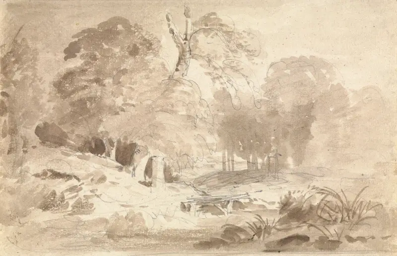Rural Landscape in the Mark Brandenburg av Carl Blechen