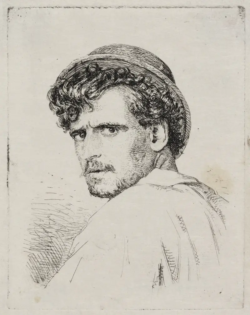 Huvud av en italienare av Carl Bloch
