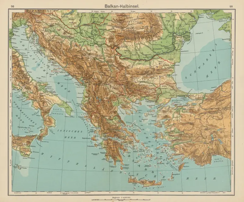 Balkan-Halbinsel av Carl Diercke