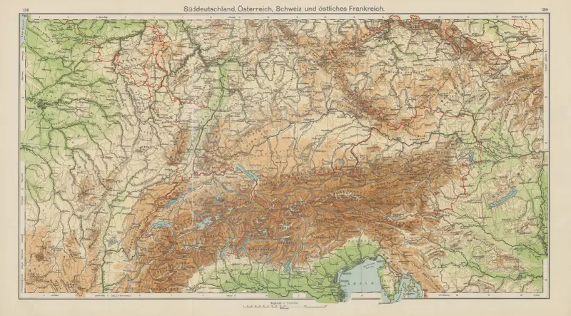 Süddeutschland, Österreich, Schweiz und östliches Frankreich – Nr. 1 von Carl Diercke