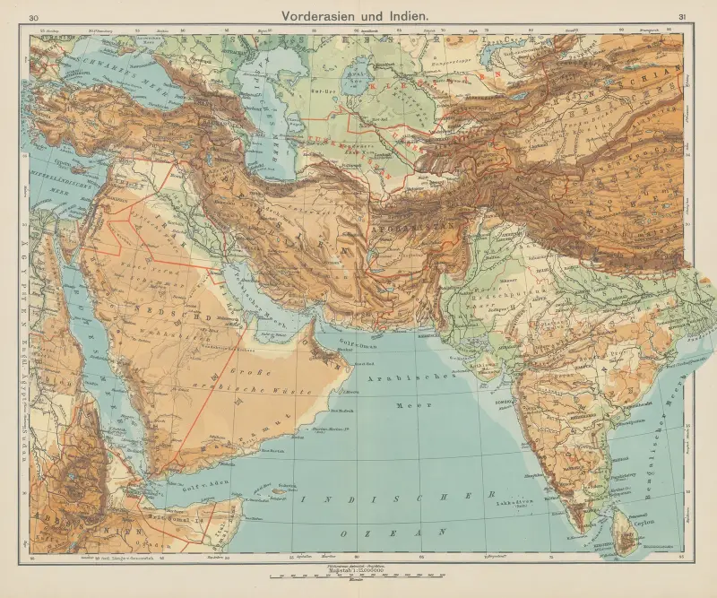 Vorderasien und Indien von Carl Diercke