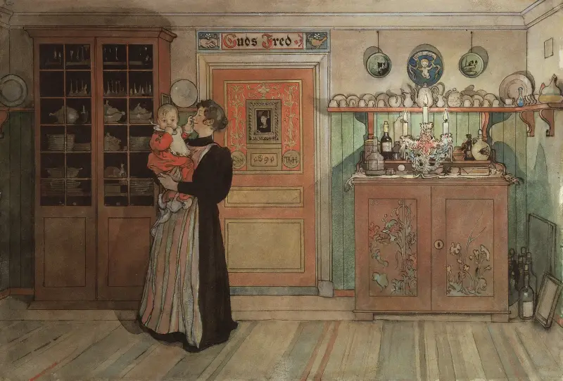 Zwischen Weihnachten und Neujahr von Carl Larsson