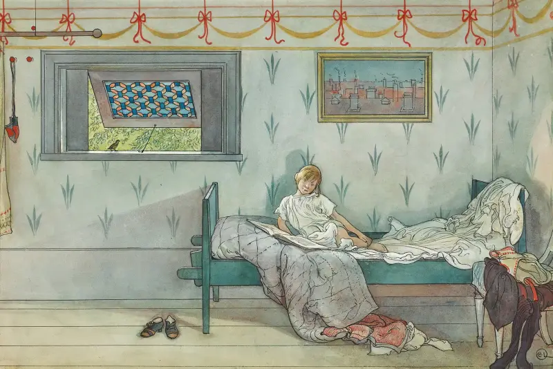 Kuckeliku! Klockan är sju av Carl Larsson