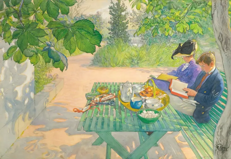 Ferienlektüre von Carl Larsson