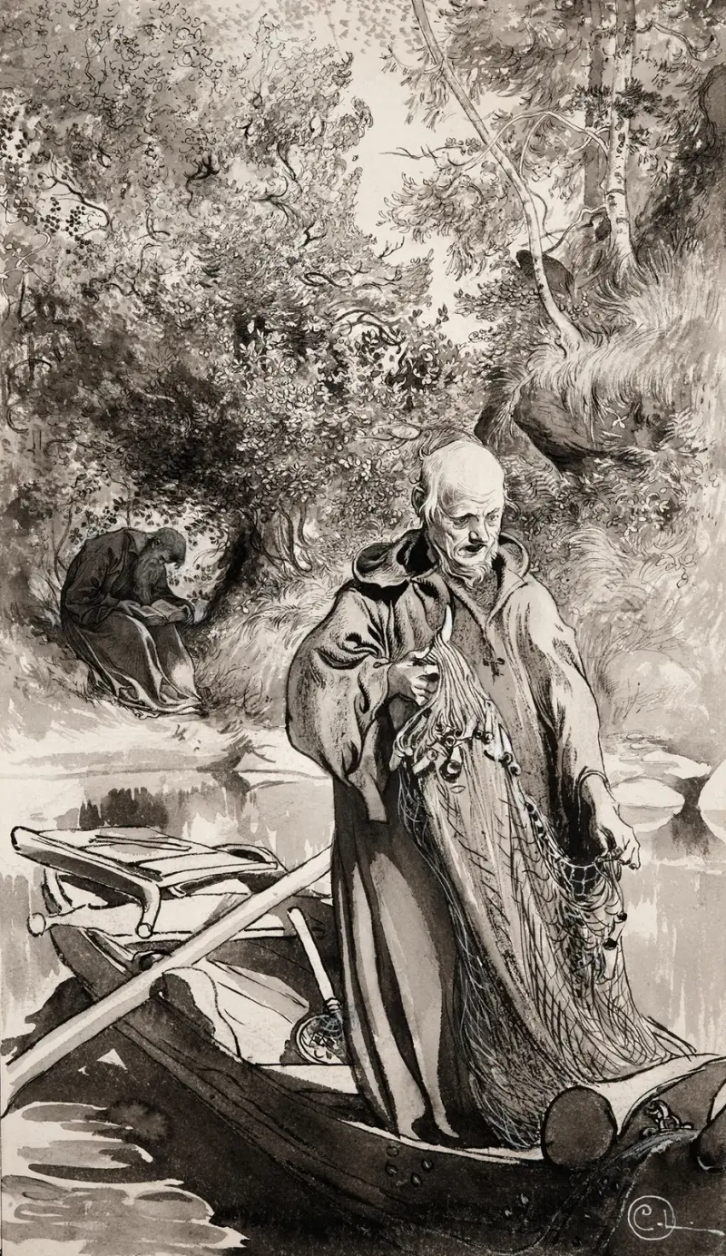 Illustration till Singoalla av Viktor Rydberg, 1894 – nr 6 av Carl Larsson