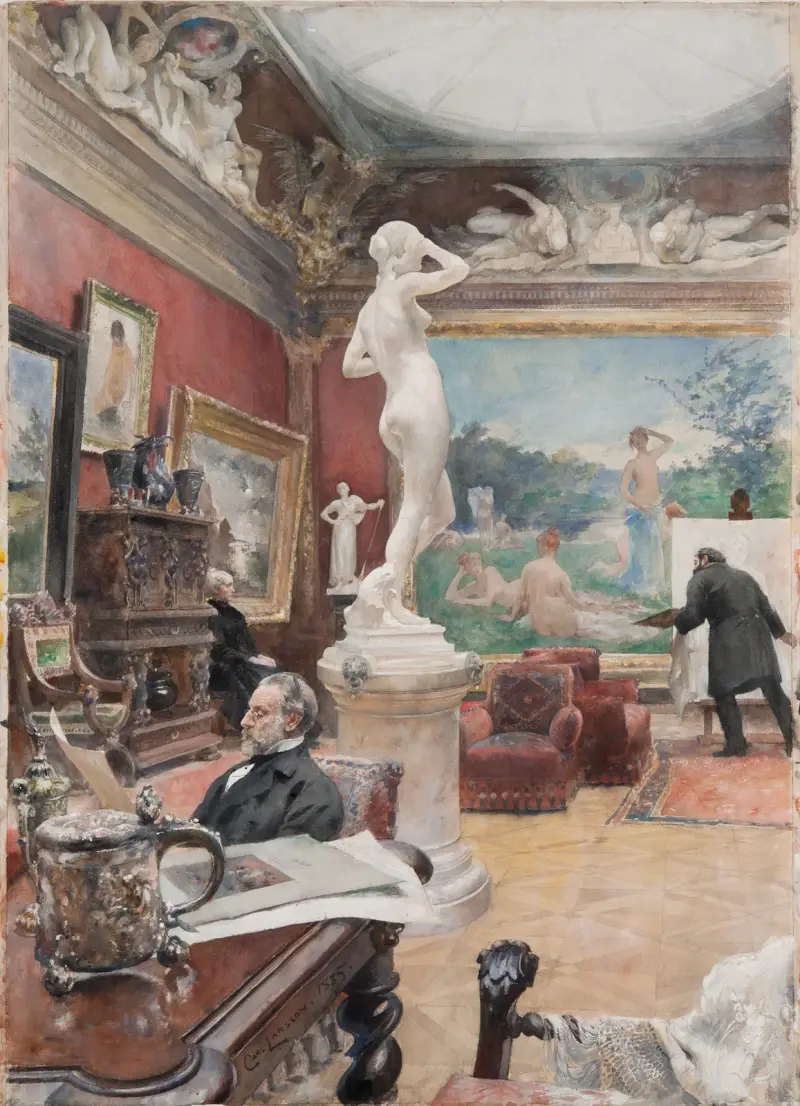 Interiör från Fürstenbergska galleriet av Carl Larsson