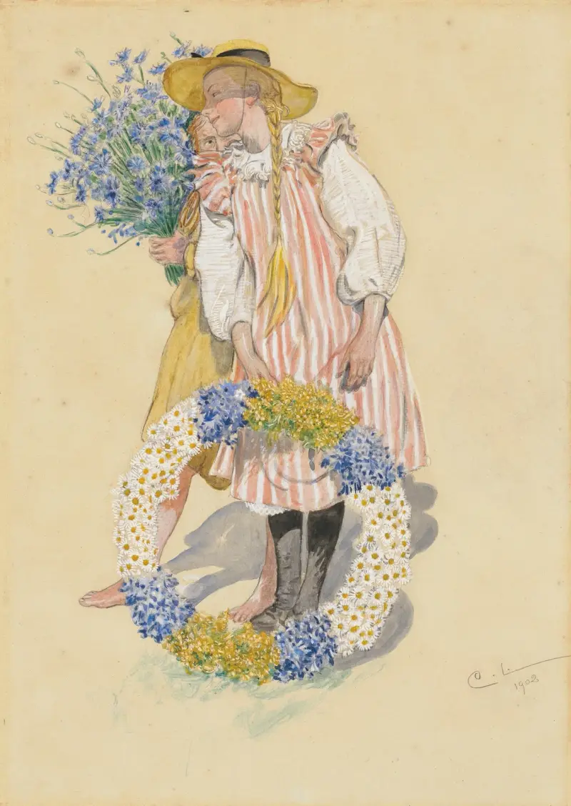 Lisbeth och Brita av Carl Larsson