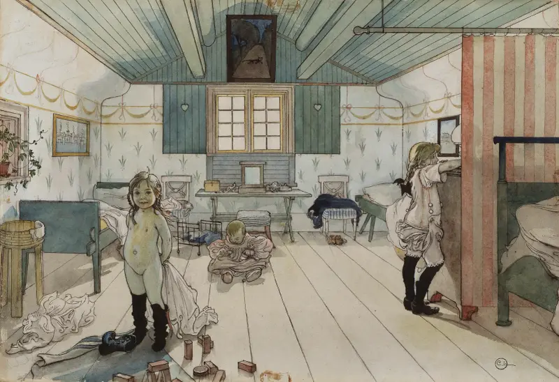Mamin a malých dívek pokoj, Carl Larsson