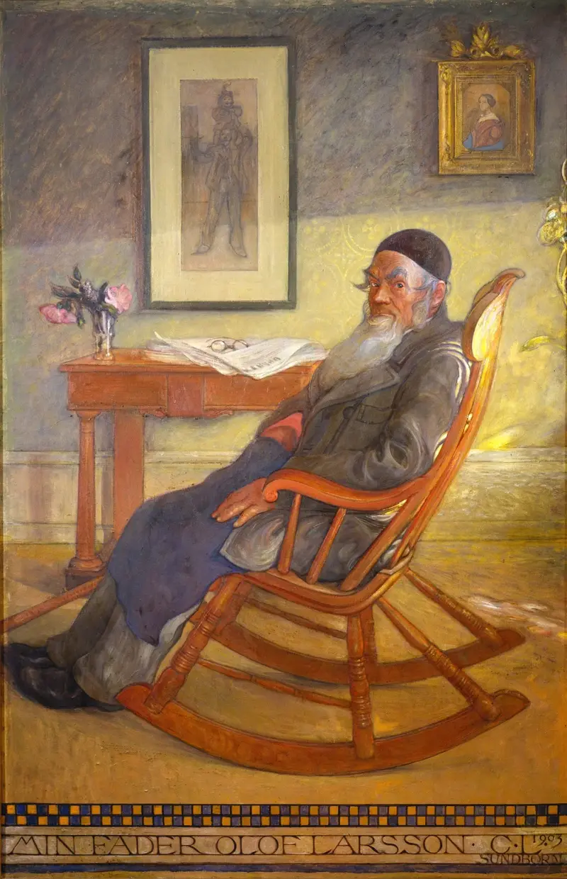 Porträtt av konstnärens far av Carl Larsson