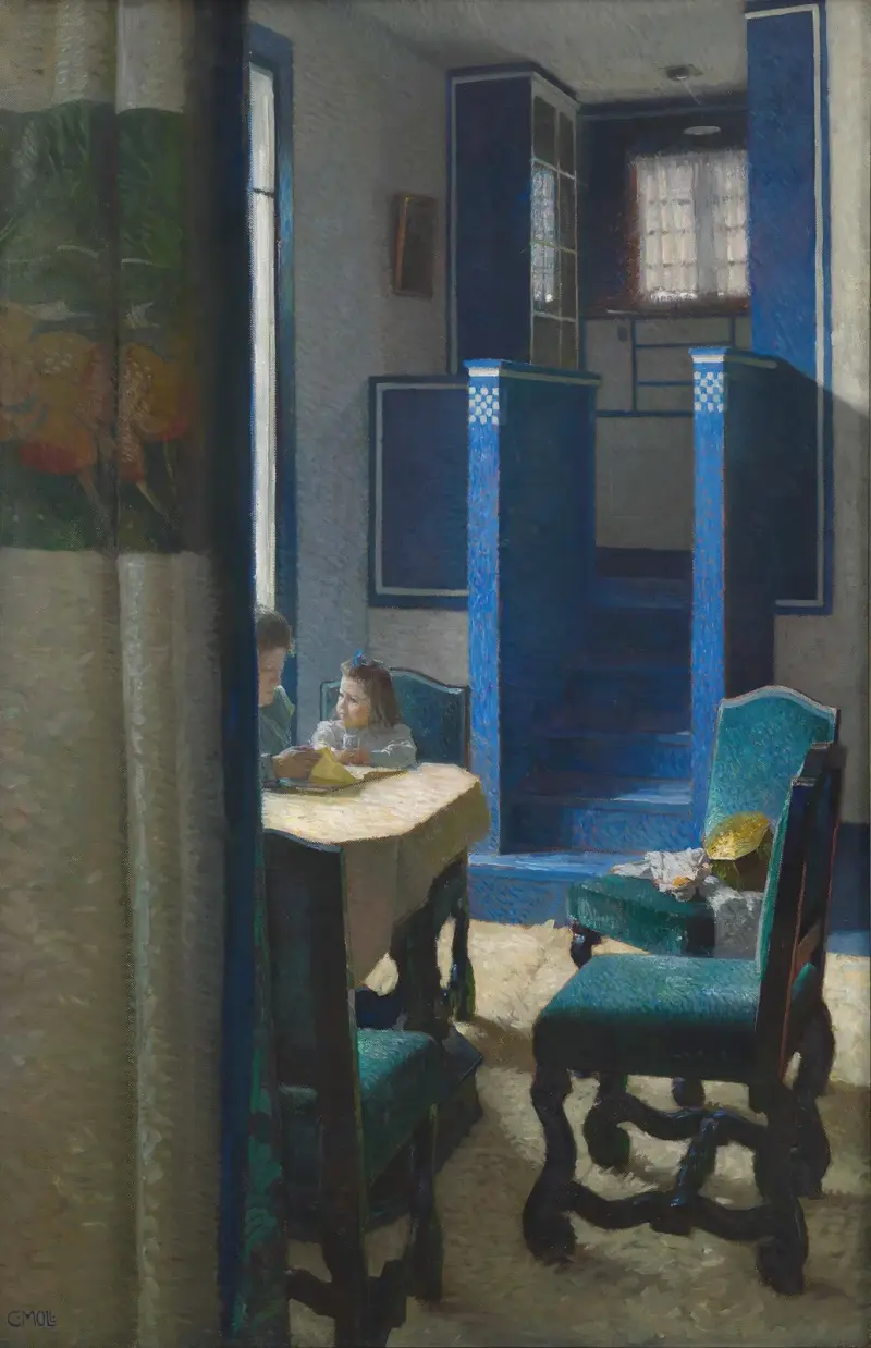 Salong i huset på Hohe Warte av Carl Moll