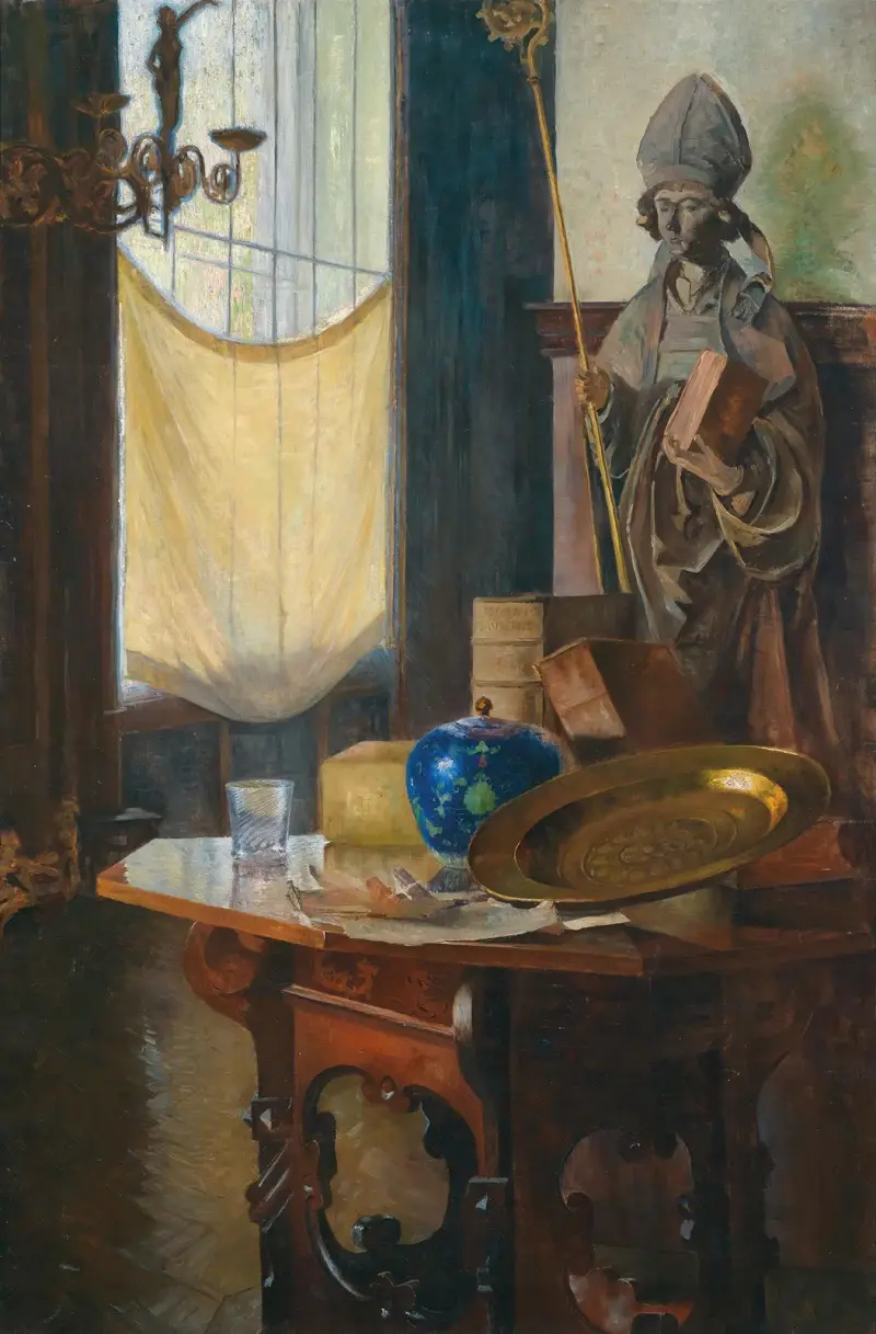 Blick ins Atelier von Carl Moll