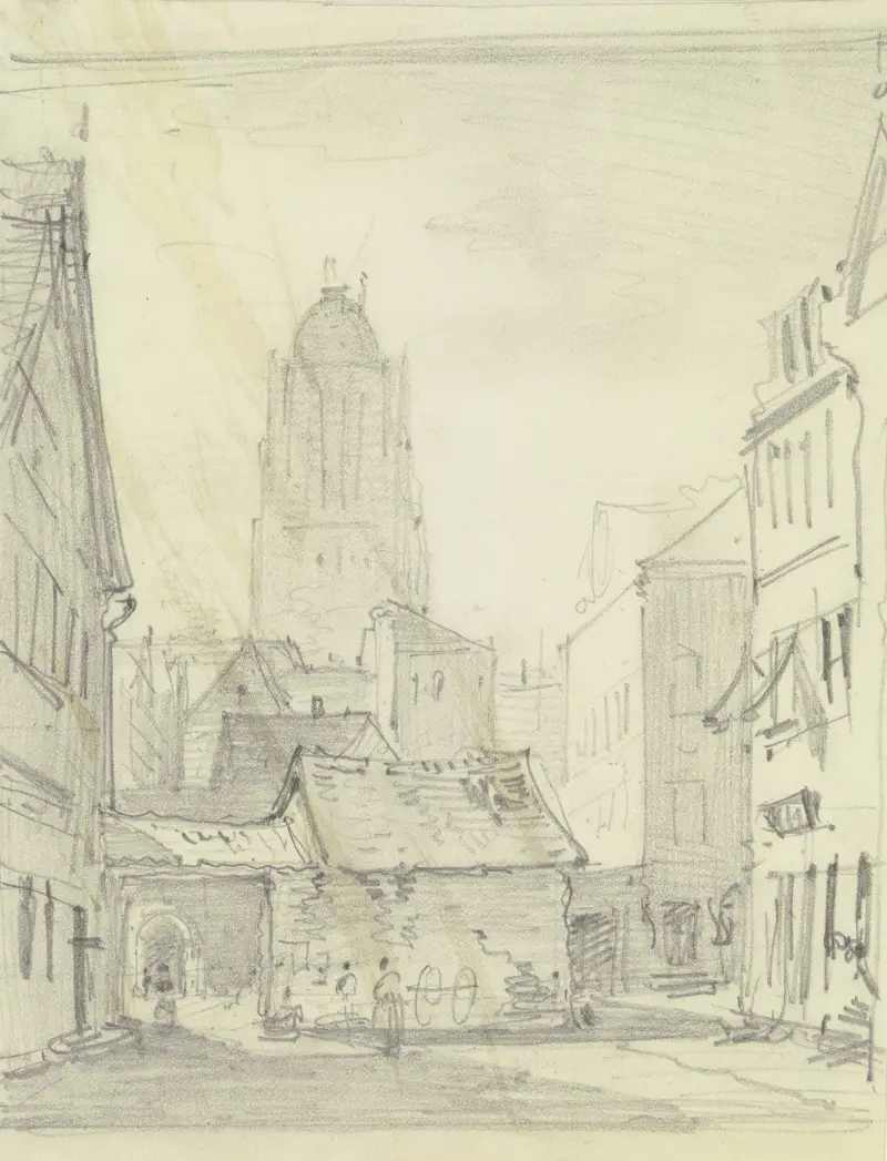Die Fleischgasse in Frankfurt am Main von Carl Morgenstern