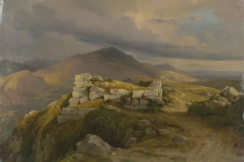 En cyklopmur vid Civitella, dagens Bellegra av Carl Morgenstern
