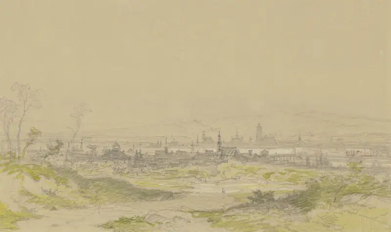 Frankfurt am Main vom Wendelsweg in Sachsenhausen aus gesehen von Carl Morgenstern