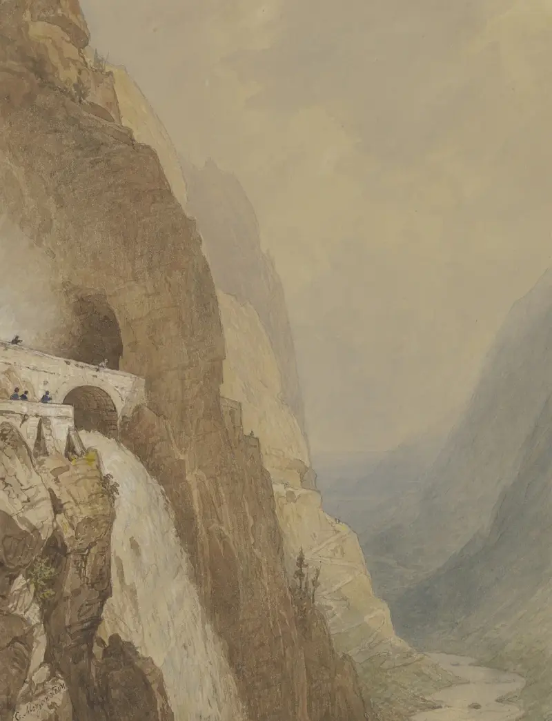 The Splügenpass av Carl Morgenstern