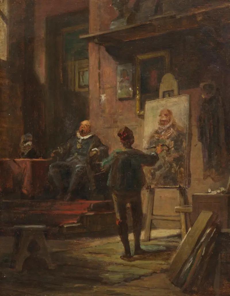 Maler ve svém ateliéru, Carl Spitzweg