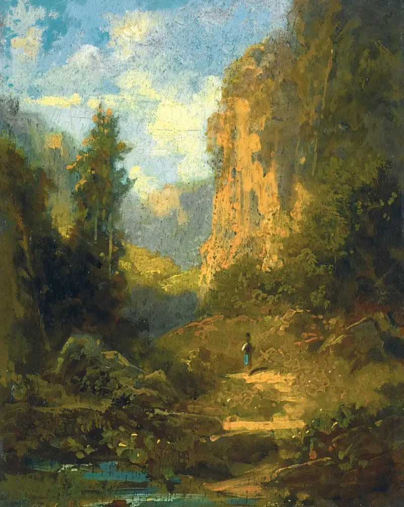 Krajobraz górski, Carl Spitzweg