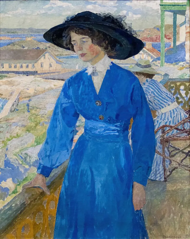 Mädchen in Blau, 1910 von Carl Wilhelmson