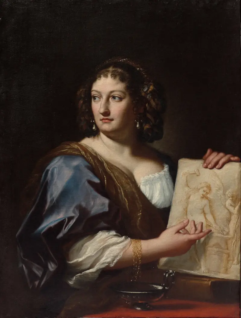 Porträtt av Francesca Gommi Maratti av Carlo Maratti