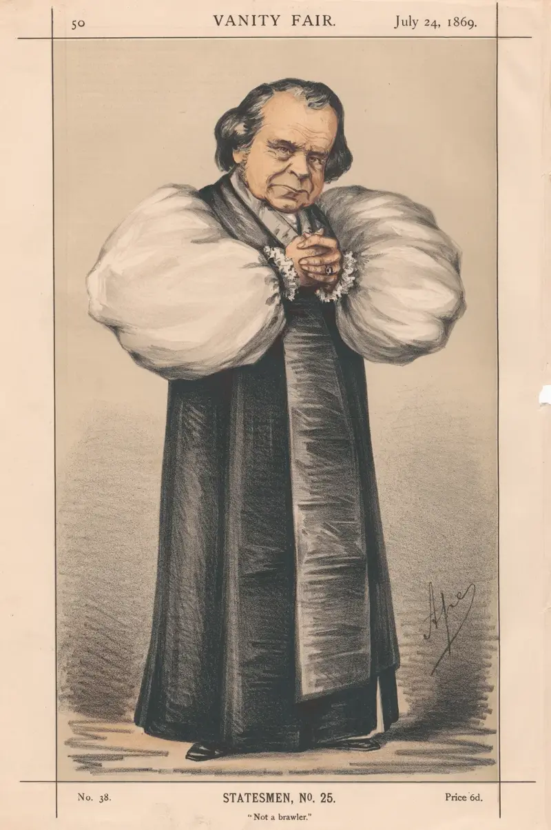 Klerus. ‚Not a brawler.‘ Bischof von Oxford. 24. Juli 1869 von Carlo Pellegrini