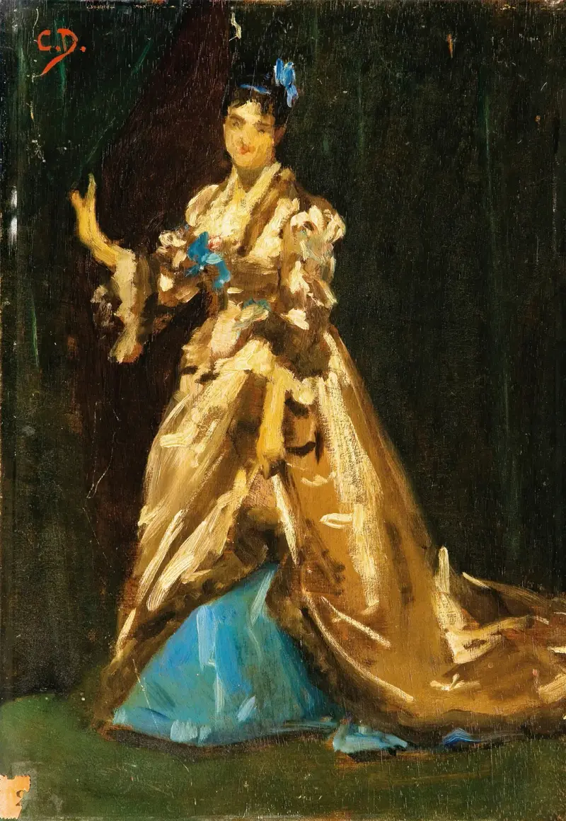 Skiss till porträtt av fru Feydeau av Carolus-Duran