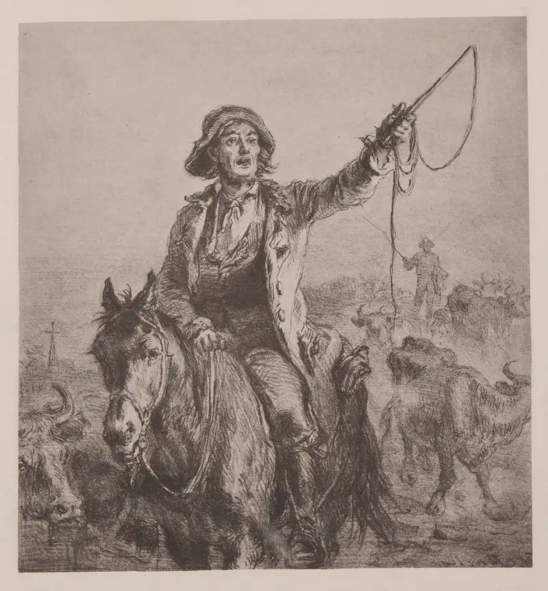 Hirte, der Vieh treibt von Felix Octavius Carr Darley