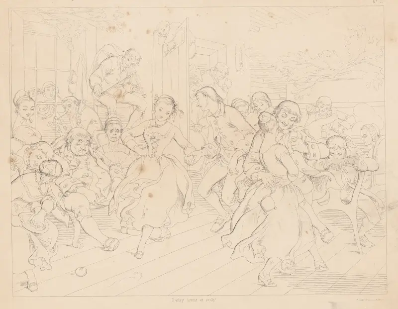 Scene at a dance av Felix Octavius Carr Darley